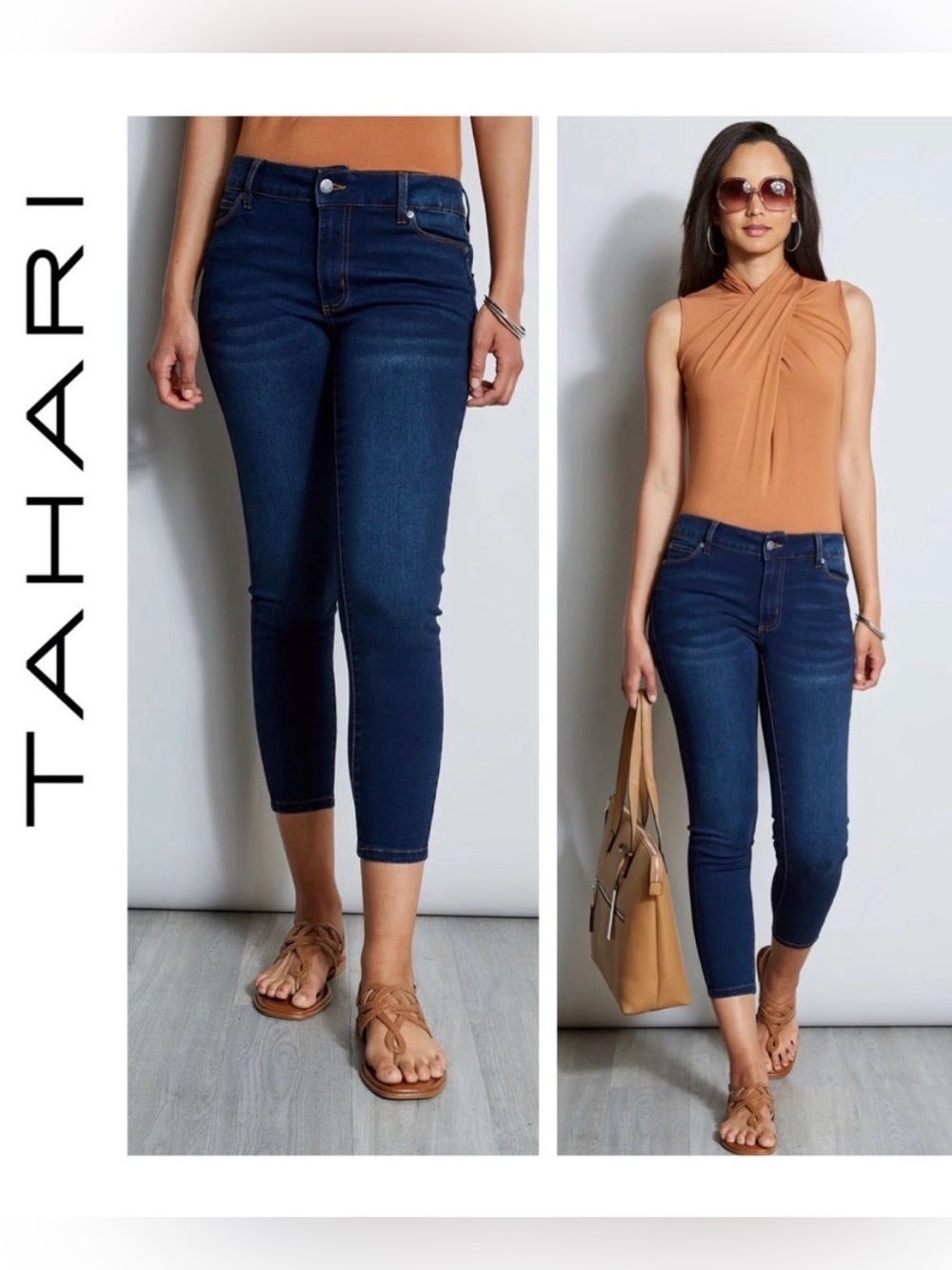 TAHARI Chloe Skinny Ankle Jeans Size 10 / 30 mid-rise
